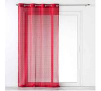 Rideau Voilage à Œillets ""Castille"" 140x240cm Rouge
