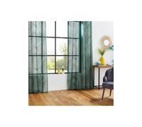 Atmosphera Voilage Devo imprimé feuille Vert cèdre 140 x 240 cm