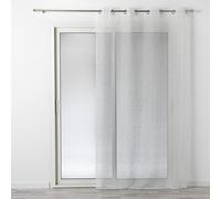 Douceur d'Intérieur Voilage à œillets Dixie 140 x 240 cm luminette fils métallisés Blanc/Argent