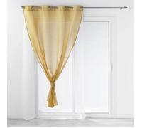 Rideau Voilage à Œillets ""Duetto"" 140x240cm Miel & Blanc