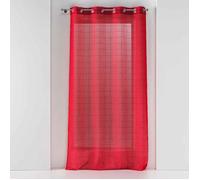 Douceur d'Intérieur – Rideau voilage à œillets Eulalie 140 x 240 cm Rouge