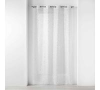Douceur d'Intérieur – Voilage à œillets Floressia – Voile sablé imprimé métallisé 140 x 240 cm