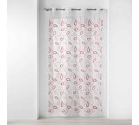 Douceur d'Intérieur Rideau voilage à œillets Hoops 140x240 cm Rouge G