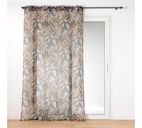 Douceur d'Intérieur Rideau voilage à œillets Cabana imprimé 140x240 cm Camel