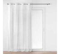 Rideau Voilage à Œillets Maille "Odilia" 140x240cm Blanc