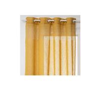 Rideau Voilage à Œillets ""Sab"" 140x240cm Ocre