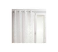 Atmosphera - Voilage Sama - Motifs jacquard - Blanc 140 x 240 cm