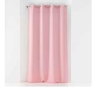 Douceur d'Intérieur – Rideau voilage à œillets Soane – Voile tissé 140 x 240 cm – Rose