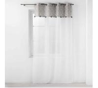 Rideau Voilage à Œillets ""Vilanelle"" 140x240cm Gris