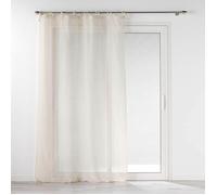 Douceur d'Intérieur, Voilage à Nouettes (140 x 240 cm) Norine, Voile Tissé Effet Lin