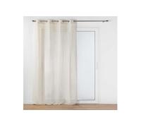 Douceur d'Intérieur – Voilage à œillets Aline – 140 x 240 cm – Polyester & lin – Beige