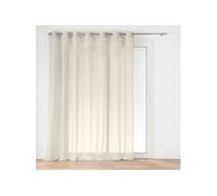 Douceur d'Intérieur Voilage Carlin Lin XXL à œillets grande largeur 240 x 240 cm Voile tissé