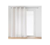 Douceur d'Intérieur – Voilage à œillets Cloris – Effet lin tissé – 140 x 240 cm Naturel
