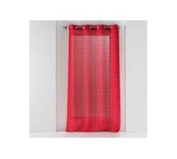 Douceur d'Intérieur – Rideau voilage à œillets Eulalie 140 x 240 cm Rouge