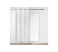 Rideau Voilage à Oillets Maille "Odilia" 140x240cm Blanc