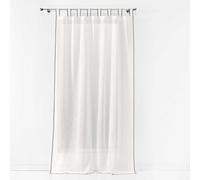 douceur d'intérieur, Voilage A Passants 140 X 240 Cm Voile Tissé Casalina Blanc/Gris 1626931