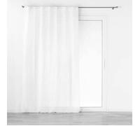 Douceur d'Intérieur Voilage Haltona, passants cachés, effet lin tissé, 140 x 240 cm, blanc