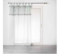 Rideau Voilage à Passants ""Milagreen"" 140x240cm Blanc