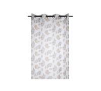 Rideau voilage campagne - LOVELY CASA - Boden - Blanc/Moutarde - 140x260 cm