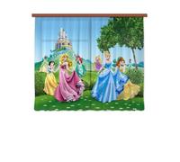 Rideau voilage - Disney - Princesse - Rose - 180 x 160 cm - Lavable en machine