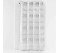 Rideau Voilage - DOUCEUR D'INTERIEUR - Pasadena - 140x240 cm - Blanc - 8 œillets