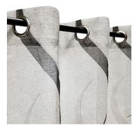 Rideau voilage - DYLREV - 140x240cm - Imprimé fil lurex - 8 œillets - Gris