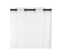 Voilage 140x240 Etoile Brodée Blanc Blanc