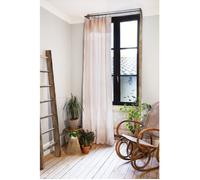Rideau voilage Gaïa en gaze de coton 140 x 300 cm - Rose, ajustable avec 8 anneaux pince