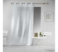 Douceur d'Intérieur Panneau à œillets Haltona – Effet lin tissé Polyester Blanc 240 x 140 cm