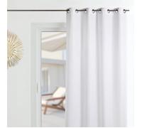 Rideau voilage Microfibre Uni Blanc 135x250 cm