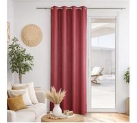 Rideau voilage Microfibre Uni Bordeaux 135x250 cm