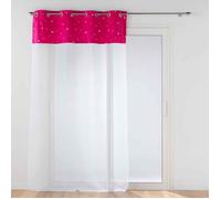 Rideau Voilage Phosphorescent ""Moonlight"" 140x280cm Fuchsia