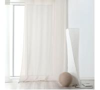 Rideau voilage tamisant en poly-lin Blanc cassé 145x240 cm