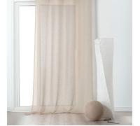 Rideau voilage tamisant en poly-lin Ecru 145x240 cm