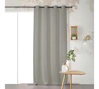 Rideau Voilage Uni 100% Lin Ficelle 145x260 Cm
