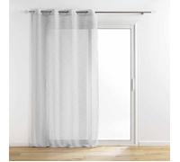 Douceur d'Intérieur Voilage à œillets Sunline 140 x 240 cm aspect brillant Gris/Argent