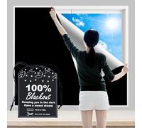 Rideaux 100% occultants - 150 cm XXL - Découpés à n'importe Quelle Taille ou Forme - Languettes Auto-agrippantes - Sacs Portables pour Voyage - Bloque la lumière et Les UV - pour Maison, Chambre de