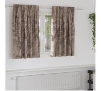 Rideaux 2 pcs avec œillets Cappuccino 140x140 cm
