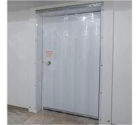 Rideaux à bandes en PVC pour pièces froides - Séparations de porte transparentes isolées - Stores enroulables pliables faciles à installer - 1 m x 2 m - Solutions durables et économes en énergie pour