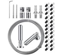 Rideaux à Câble Tensionné,Pour Expositions Artistiques Et Projets Créatifs - Organisateur En Acier Inoxydable Pour Installation De Douche Et Division Environnements