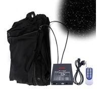 Rideaux à DEL pour toile de fond de scène, ciel étoilé, toile de fond pliable, lumière LED, décoration de fête d'anniversaire, toile de fond en velours, pour fête de mariage, événement (3 x 3 m)