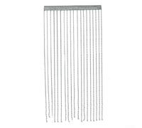 Rideaux à fils pour portes et placards, bande de séparation de pièce en perles pour chambre à coucher ou fenêtre, polyester, noir/blanc/marron/bleu/violet/abricot/gris (gris)