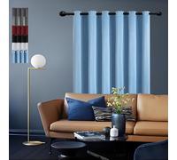 Rideaux à Œilletsoccultants 70 x 180 cm Thermique Isolant Anti Froid et Chaleur Draperies Intérieurs Modernes Installation Facile,pour Salon, Bleu Ciel