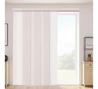 Rideaux à panneaux VEVOR, rail extensible de 116 cm à 218 cm (L), rideaux à panneaux recoupables jusqu'à 243 cm (H), rideaux coulissants réglables pour portes coulissantes Portes de terrasse Marron cl