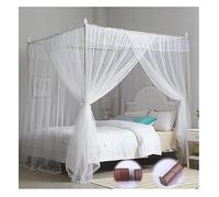 Rideaux anti-moustiques pour très grand lit - Cadre en alliage d'aluminium robuste pour lit simple/grand lit pour une protection ultime, blindage élégant en maille pour un confort de sommeil