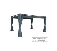 Jeu de 4 Rideaux pour tonnelle Palmeira 4 x 3 m Ardoise