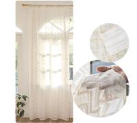Rideaux blancs avec fronces, 132x274cm bandes W Living Room Curtains 2er Set, Rideaux semi-transparents pour salon chambre à coucher