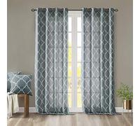 Rideaux Bleus pour Salon, Rideaux Modernes et contemporains pour Chambre à Coucher, Rideaux de fenêtre en Tissu imprimé Saratoga 50 x 95 cm