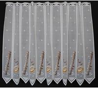 Rideaux Brise-bise Cappuccino 90 cm de Haut | Vous Pouvez Choisir la Largeur des Rideaux par paliers de 23 cm | Colour: Blanc | Beige | Brown | Rideaux Cuisine