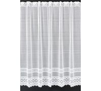 Rideaux Brise-bise Finale Jacquard gebogt 120 cm de Haut | Vous Pouvez Choisir la Largeur des Rideaux par paliers de 12,5 cm | Colour: Blanc | Rideaux Cuisine